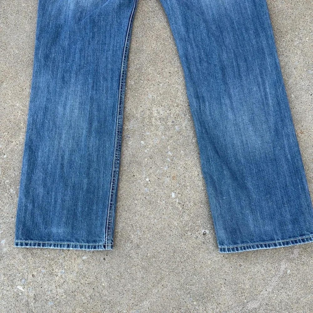 Rock & Roll Pistol Straight‎ Regular Jeans Men's 38x32 Thick Stitch Cowboy Denim